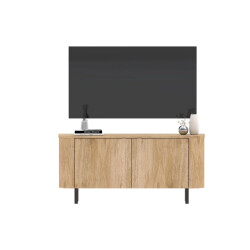 CaliCosy Tv-meubel 2 deuren afgeronde randen eikendecor l130,1 cm lucia