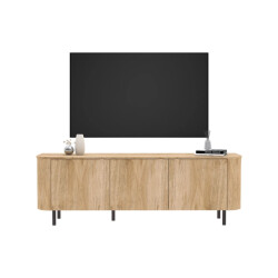 CaliCosy Tv-meubel 3 deuren afgeronde randen eikendecor l180,2 cm lucia