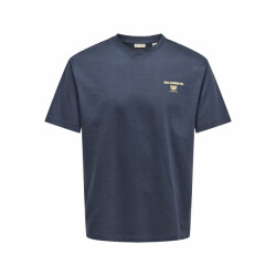 Only & Sons Onsfred life foodie rlx ss tee navy