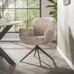 Hoyz armstoel forza draaibaar set van 2 hoven zand