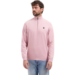 No Excess Pullover stand up collar half zip m light mauve