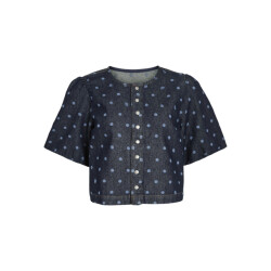 Vila 14112344 vipal 2/4 dot denim top