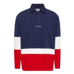 Tommy Hilfiger Herenpolo met kleurblok en lange mouwen