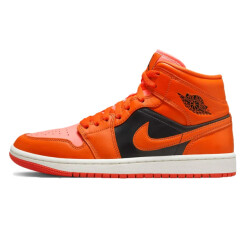Nike unisex air jordan 1 mid se sneakers multicolour/oranje/rood/zwart maat