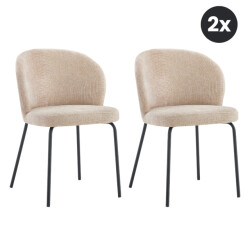 Multifurn 2x eetkamerstoel lio zand