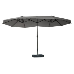 4goodz Duo-parasol-set met parasolvoet 460x270 cm brede parasol -