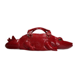 Laura Vita Sac croco rouge