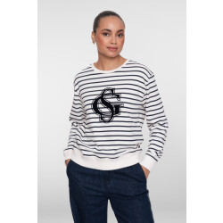Geisha sweat striped 62091-41 675 navy/off-white
