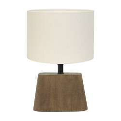 Light & Living Tafellamp kardan/livigno hout/ Ø20x29cm