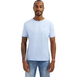 No Excess T-shirt crewneck slub blue