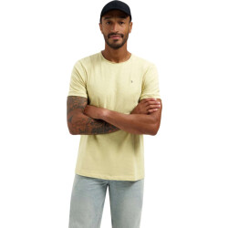 No Excess T-shirt crewneck slub yellow