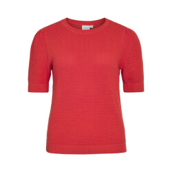 Vila vidalo o-neck s/s knit top noos 14084421 hibiscus