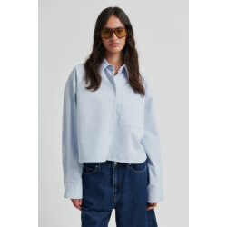 Second Female blouse lm joza cropped shirt 5996 light blue denim