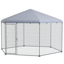 4goodz Kippenren met uv-bestendig zeil en gaas voor 10-15 kippen