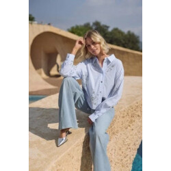 Nukus Nks02138 314 adora blouse stripe cloudy/offwhite