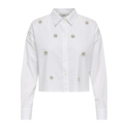 Only onlriti l/s pearl short shirt wvn 15371587 bright white