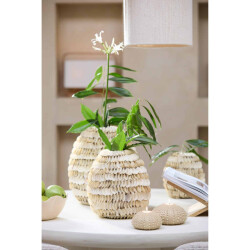 Light & Living Vaas sarria naturel Ø26x27cm