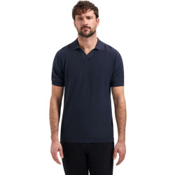 No Excess Pullover short sleeve v-polo slub night