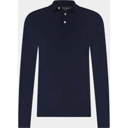 Bos Bright Blue Scotland blue polo lange mouwen heren plince polo pull spe26105pl07sb/4001