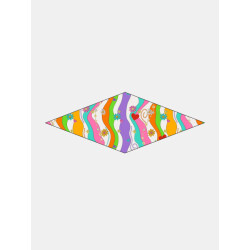 Mucho Gusto ® sjaal tie silk regenbooghart bloesem