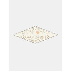 Mucho Gusto ® sjaal tie silk hart ketting print