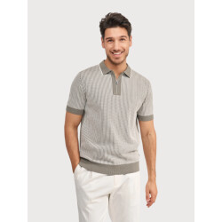 Blue Industry De gebreide print polo |