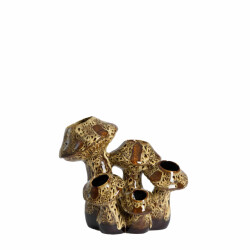 Light & Living Vaas mushroom donkerbruin 31.5x20.5x27.5cm