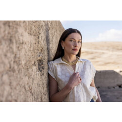 Geisha 63235-26 010 blouse lurex off-white