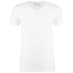 Garage Bodyfit shirt v-neck 100 white