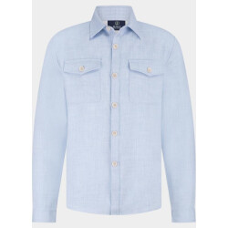 Bos Bright Blue Scotland blue overshirt duncan shirtjacket spe26114du03sb/4003