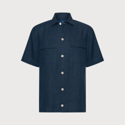 Blue Industry Het linnen overhemd met korte mouw |