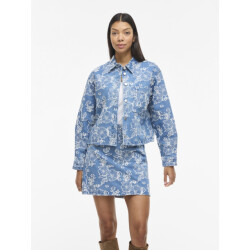 Vila Viianais new ls jacquard denim jacket dessin
