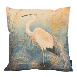 Gek op kussens! Golden heron | 45 x 45 cm | kussenhoes | katoen/linnen