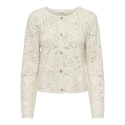 Jacqueline de Yong zanka l/s crochet cardigan jrs 15372593 cloud dancer