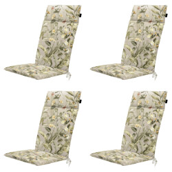 Madison Elisa tuinstoelkussen hoge rug set van 4
