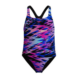 Speedo h-boom print medalist 1p wedstrijd badpak meisjes -