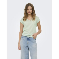 Only Onlsilvery s/s v neck lurex top jrs