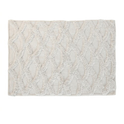 Casa di Elturo Badmat katoen boho grid /wit – 50 x 80 cm