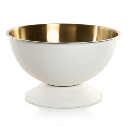 Casa di Elturo Champagnekoeler aurelia rvs – mat te wijnkoeler met goudkleurige binnenkant –