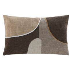 Casa di Elturo Sierkussen lorea katoen 50 x 30 cm bruin & decoratief patchwork -