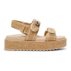 Steve Madden Bigmona nat raffia dames sandalen