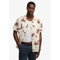 Superdry Cabana pool side ss shirt ecru dessin