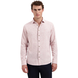 No Excess Shirt two tone with linen mauve