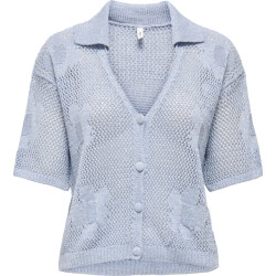 Only Onlceline ss glitter mesh cardi knt soft chambray/