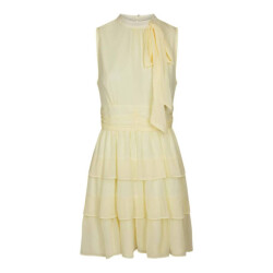Neo Noir may solid chiffon dress 168430 191 light yellow