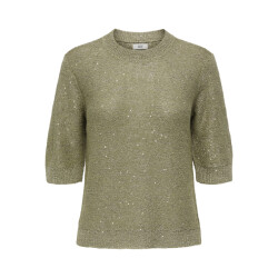 Jacqueline de Yong mia 2/4 o-neck sequin pullover k 15366194 dried herb