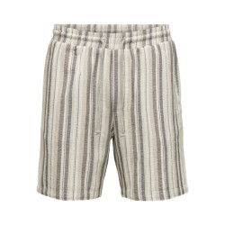 Only & Sons onstrev life reg stru stripe shorts 22026950 gardenia