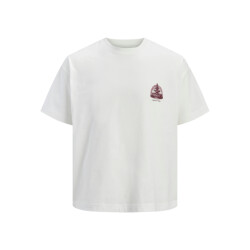 Jack & Jones jormaine back tee ss crew neck sn 12291780 cloud dancer