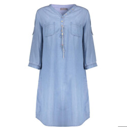 Geisha Jurk jet-bleached denim