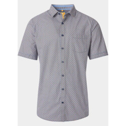 Redmond Overhemd korte mouw heren slub print casual 251445990/210